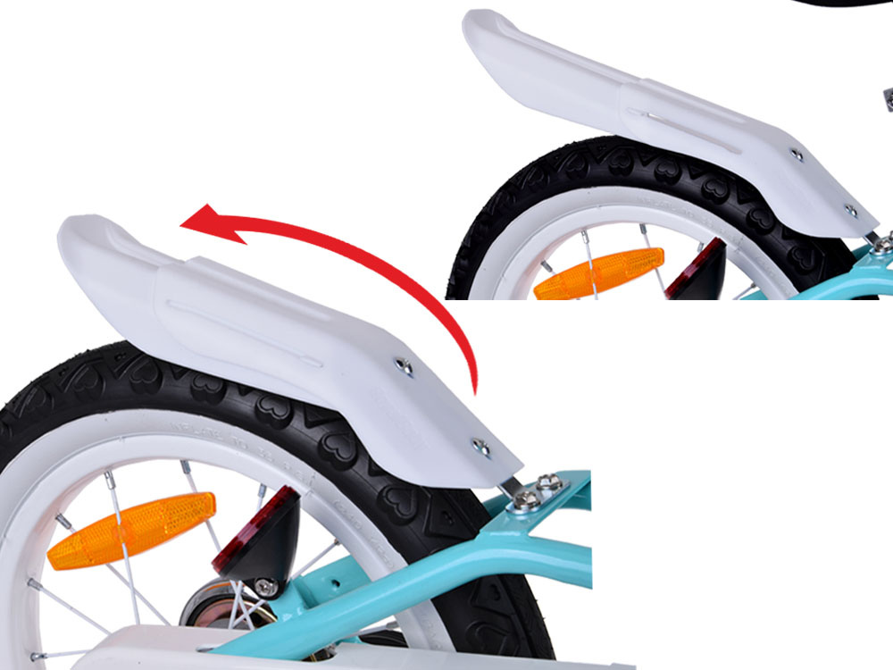 Detský bicykel RoyalBaby JENNY 16" košík+ bočné kolieska luky RB16-18 – Obrázok 3