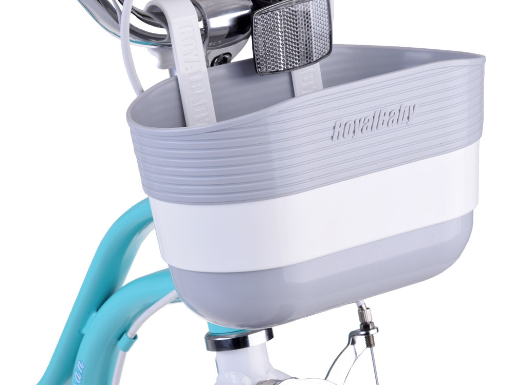 RoyalBaby roztomilý 14" bicykel Little Swan s bočnými kolieskami a pásikom RB14-18 – Obrázok 3