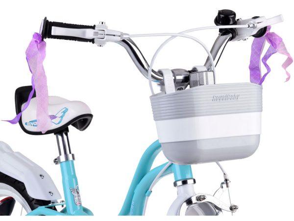 RoyalBaby roztomilý 14" bicykel Little Swan s bočnými kolieskami a pásikom RB14-18 – Obrázok 8