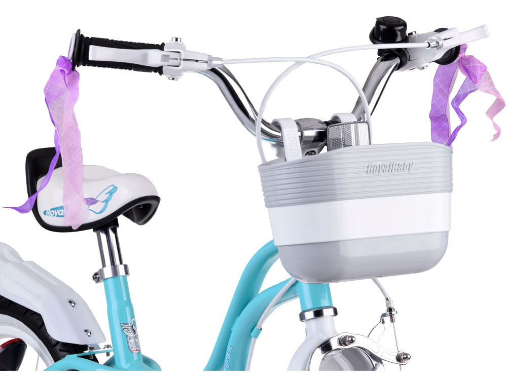 RoyalBaby roztomilý 14" bicykel Little Swan s bočnými kolieskami a pásikom RB14-18 – Obrázok 8