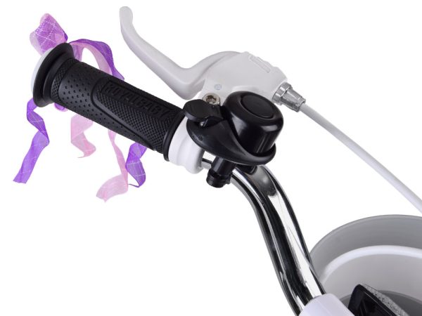 RoyalBaby roztomilý 14" bicykel Little Swan s bočnými kolieskami a pásikom RB14-18 – Obrázok 6