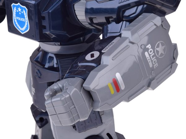 Diaľkovo ovládaný POLICAJNÝ ROBOT - chodí, tancuje, strieľa a svieti RC0731 – Obrázok 3