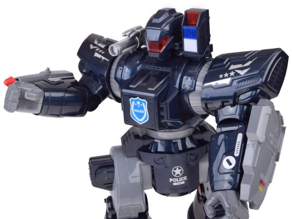Diaľkovo ovládaný POLICAJNÝ ROBOT - chodí, tancuje, strieľa a svieti RC0731 – Obrázok 4