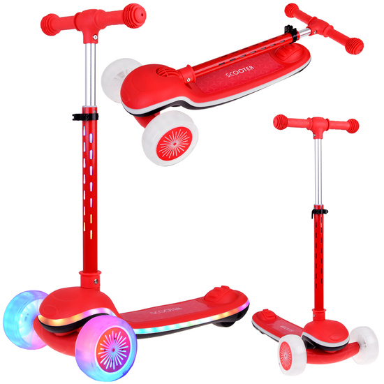 Balančná kolobežka SCOOTER 3-kolesová FAREBNÉ SVETLÁ a HUDBA SP0812