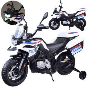 Veľká elektrická motorka BMW F850 GS na batériu pre deti