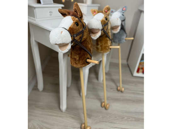 Hobby Horse Kôň na palici Cválajúci a erdžajúci zvuky + Pohybujúca sa papuľa ZA5442 – Obrázok 2