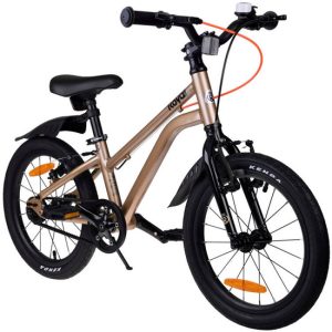 Detský bicykel RoyalBaby Light and Perfect Gold s lankom a remeňom 16" RB16-45