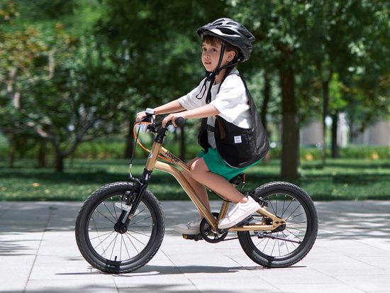 Detský bicykel RoyalBaby Light and Perfect Gold s lankom a remeňom 16" RB16-45 – Obrázok 13