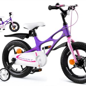 Royal Baby Detský bicykel Space Shuttle 16" s nafukovacími kolesami + pomocné kolieska, fialový