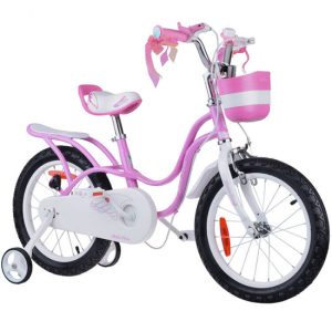 Detský bicykel RoyalBaby 16" Little Swan s retro košíkovými bočnými kolieskami RB16-18