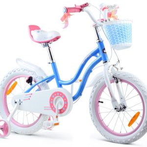 Dievčenský bicykel RoyalBaby STAR GIRL 16-palcové kolieska s bočnými košíkami RB16G-1