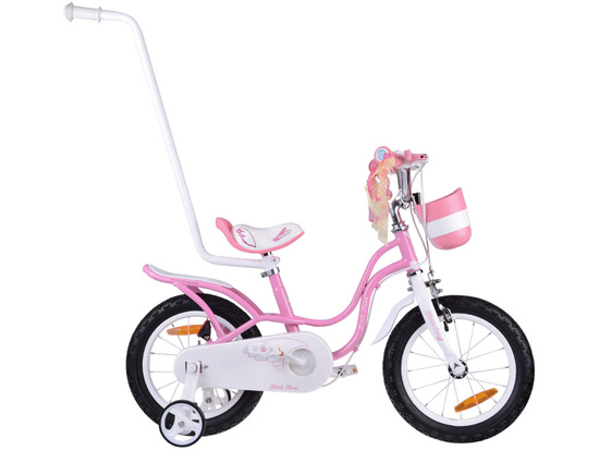 Detský bicykel RoyalBaby 14" Little Swan s bočnými kolieskami do košíka RB14-18 – Obrázok 10