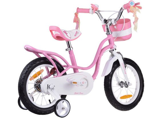 Detský bicykel RoyalBaby 14" Little Swan s bočnými kolieskami do košíka RB14-18 – Obrázok 9