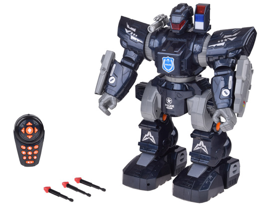 Diaľkovo ovládaný POLICAJNÝ ROBOT - chodí, tancuje, strieľa a svieti RC0731 – Obrázok 10