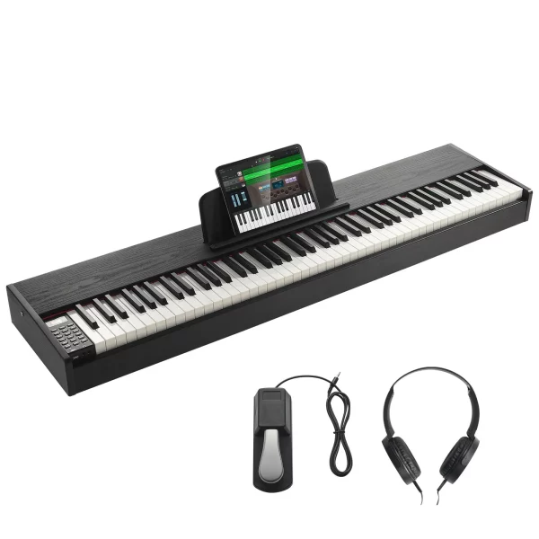 Digitálne piano , 88 klávesov, elektrické piano, dvojitá klávesnica a reproduktor so sustain pedálom, slúchadlá, 200 tónov a rytmov, podpora Bluetooth/USB/MIDI, pre začiatočníkov aj učiteľov
