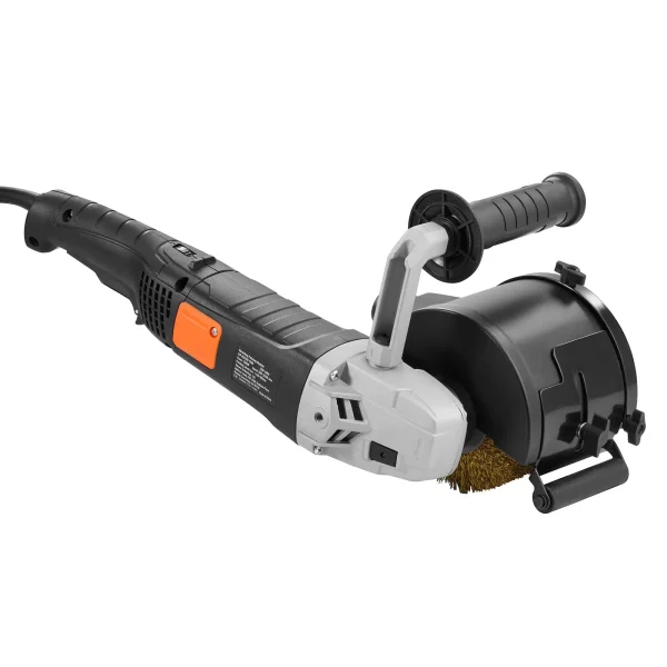 Leštička 1300 W, 6 variabilných rýchlostí, nástroj na povrchovú úpravu, ručná elektrická leštička na kovy s oceľovým drôteným leštiacim kotúčom na nehrdzavejúcu oceľ a drevo – Obrázok 2