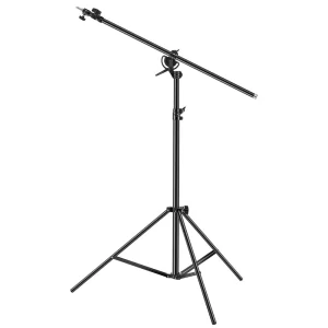 Vzduchom odpružený hliníkový stojan na svetlo  max. výška 3900 mm, nastaviteľný fotografický statív s ramenom, max. nosnosť 5 kg, skrutka 6,35 mm pre softbox, štúdiový blesk, dáždnik, kruhové svetlo