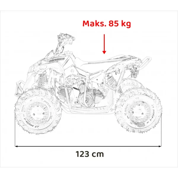 Benzínová štvorkolka RENEGADE HIPERFECT 110CC červená Quad Bike – Obrázok 2