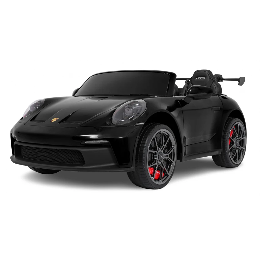 Elektrické autíčko Porsche 911GT3 24V s pohonom 4x4, čierne, Dvojmiestne sedadlo, 2,4 GHz diaľkové ovládanie, USB/AUX Vstup, 200W motory, Odpruženie, Lítiová batéria, LED svetlá vpredu aj vzadu, ORIGINÁL licencia – Obrázok 21