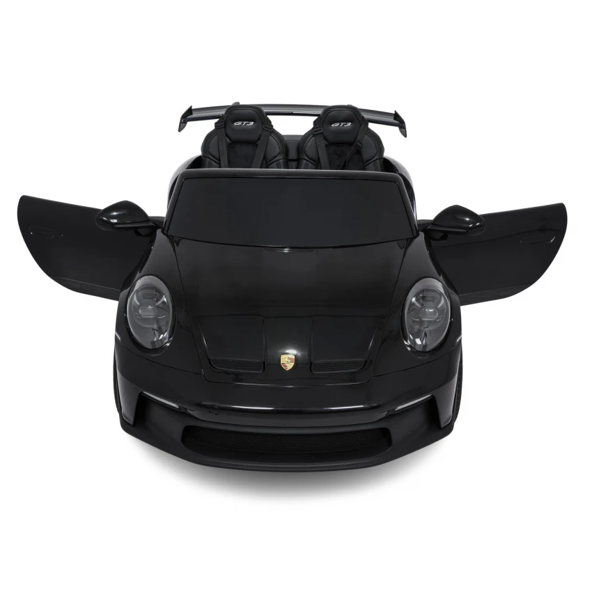 Elektrické autíčko Porsche 911GT3 24V s pohonom 4x4, čierne, Dvojmiestne sedadlo, 2,4 GHz diaľkové ovládanie, USB/AUX Vstup, 200W motory, Odpruženie, Lítiová batéria, LED svetlá vpredu aj vzadu, ORIGINÁL licencia – Obrázok 20