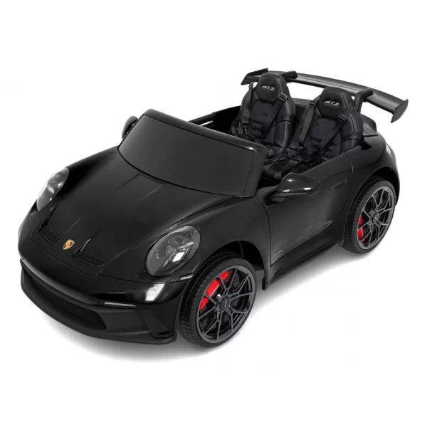 Elektrické autíčko Porsche 911GT3 24V s pohonom 4x4, čierne, Dvojmiestne sedadlo, 2,4 GHz diaľkové ovládanie, USB/AUX Vstup, 200W motory, Odpruženie, Lítiová batéria, LED svetlá vpredu aj vzadu, ORIGINÁL licencia – Obrázok 19
