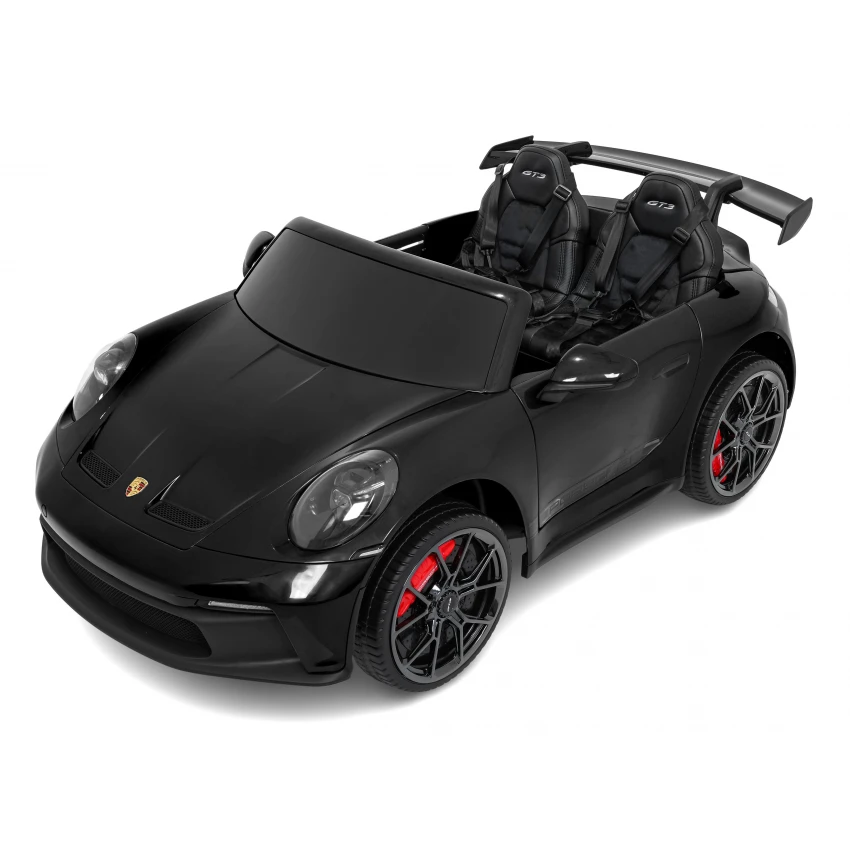 Elektrické autíčko Porsche 911GT3 24V s pohonom 4x4, čierne, Dvojmiestne sedadlo, 2,4 GHz diaľkové ovládanie, USB/AUX Vstup, 200W motory, Odpruženie, Lítiová batéria, LED svetlá vpredu aj vzadu, ORIGINÁL licencia – Obrázok 19