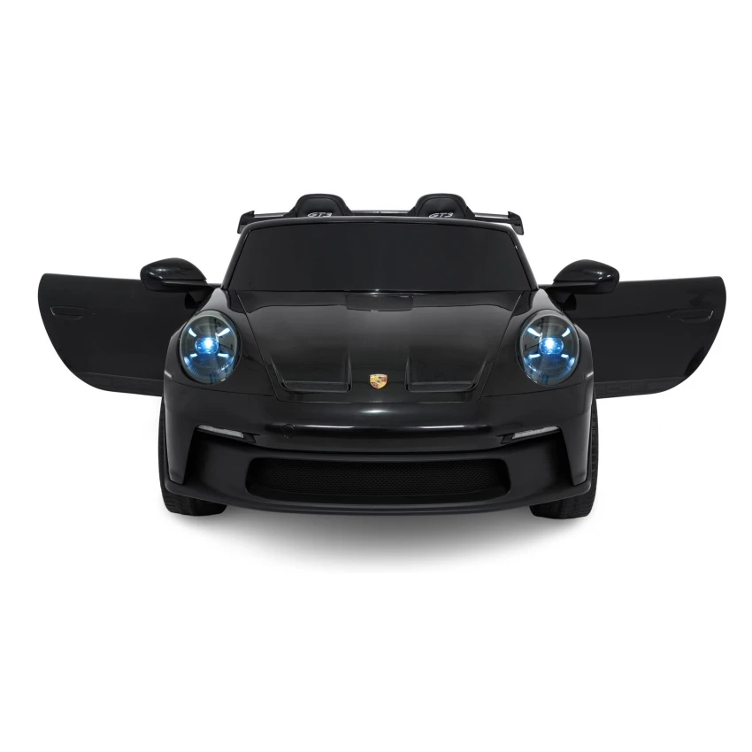 Elektrické autíčko Porsche 911GT3 24V s pohonom 4x4, čierne, Dvojmiestne sedadlo, 2,4 GHz diaľkové ovládanie, USB/AUX Vstup, 200W motory, Odpruženie, Lítiová batéria, LED svetlá vpredu aj vzadu, ORIGINÁL licencia – Obrázok 30