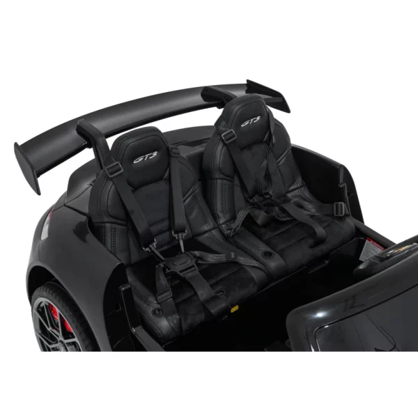 Elektrické autíčko Porsche 911GT3 24V s pohonom 4x4, čierne, Dvojmiestne sedadlo, 2,4 GHz diaľkové ovládanie, USB/AUX Vstup, 200W motory, Odpruženie, Lítiová batéria, LED svetlá vpredu aj vzadu, ORIGINÁL licencia – Obrázok 8