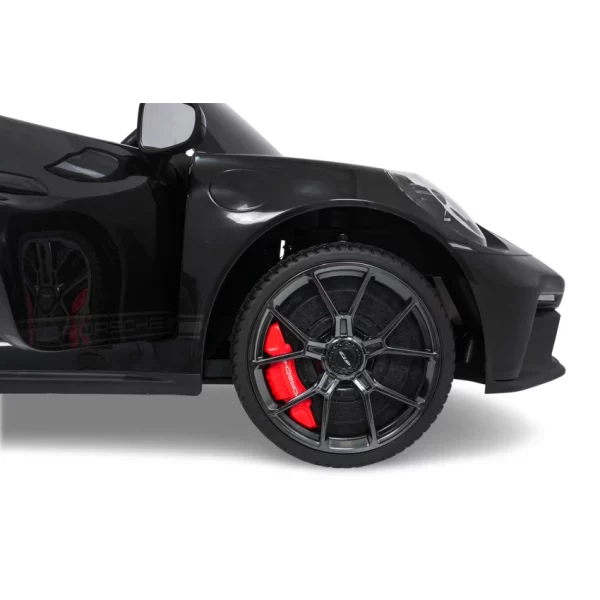 Elektrické autíčko Porsche 911GT3 24V s pohonom 4x4, čierne, Dvojmiestne sedadlo, 2,4 GHz diaľkové ovládanie, USB/AUX Vstup, 200W motory, Odpruženie, Lítiová batéria, LED svetlá vpredu aj vzadu, ORIGINÁL licencia – Obrázok 6