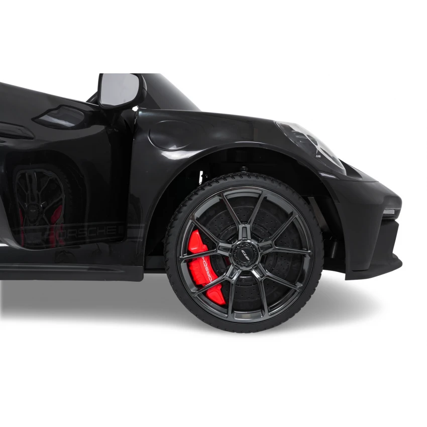 Elektrické autíčko Porsche 911GT3 24V s pohonom 4x4, čierne, Dvojmiestne sedadlo, 2,4 GHz diaľkové ovládanie, USB/AUX Vstup, 200W motory, Odpruženie, Lítiová batéria, LED svetlá vpredu aj vzadu, ORIGINÁL licencia – Obrázok 6