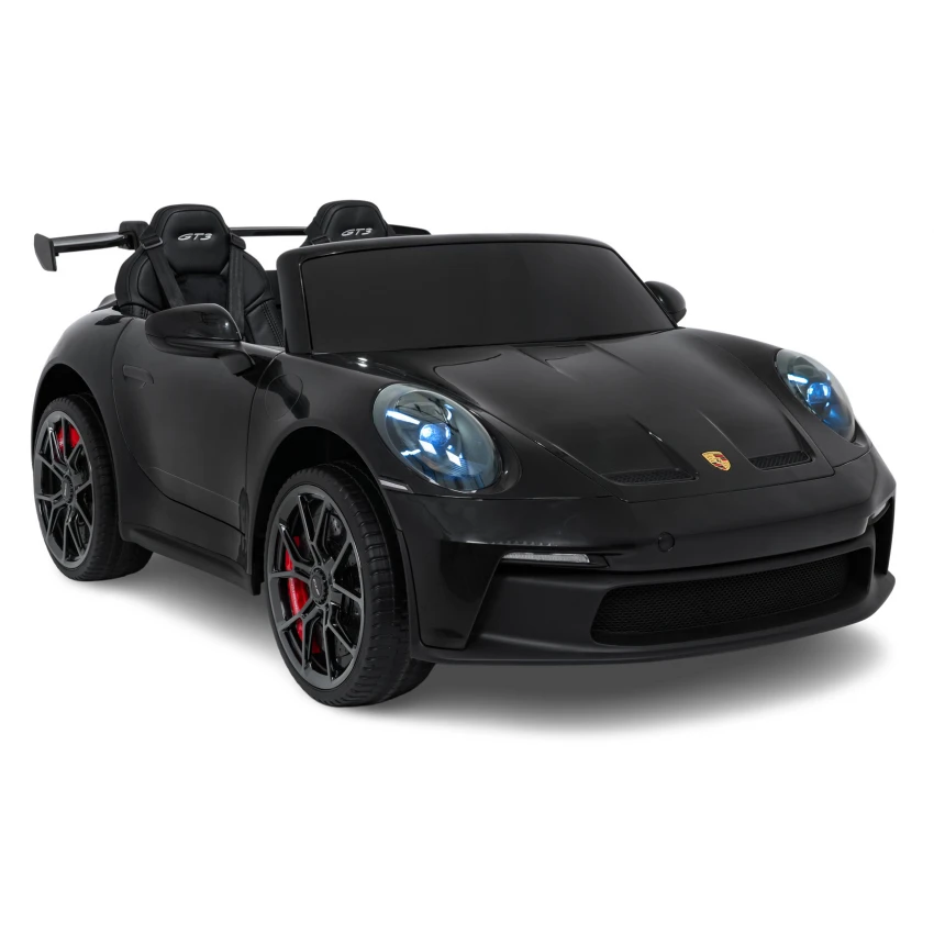 Elektrické autíčko Porsche 911GT3 24V s pohonom 4x4, čierne, Dvojmiestne sedadlo, 2,4 GHz diaľkové ovládanie, USB/AUX Vstup, 200W motory, Odpruženie, Lítiová batéria, LED svetlá vpredu aj vzadu, ORIGINÁL licencia – Obrázok 28