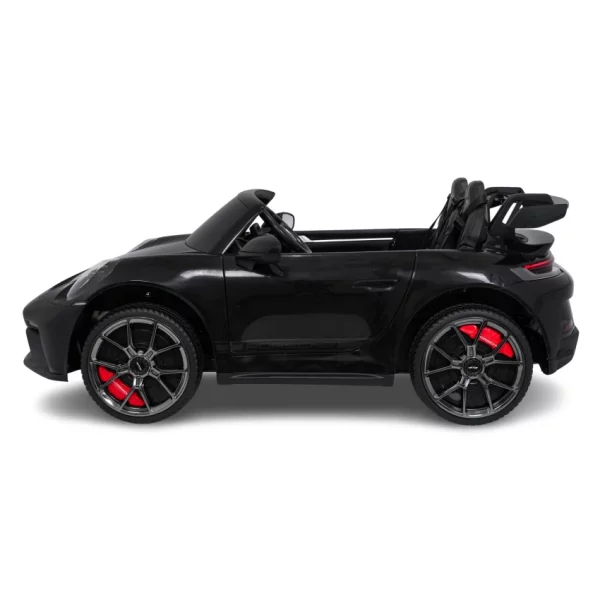 Elektrické autíčko Porsche 911GT3 24V s pohonom 4x4, čierne, Dvojmiestne sedadlo, 2,4 GHz diaľkové ovládanie, USB/AUX Vstup, 200W motory, Odpruženie, Lítiová batéria, LED svetlá vpredu aj vzadu, ORIGINÁL licencia – Obrázok 27