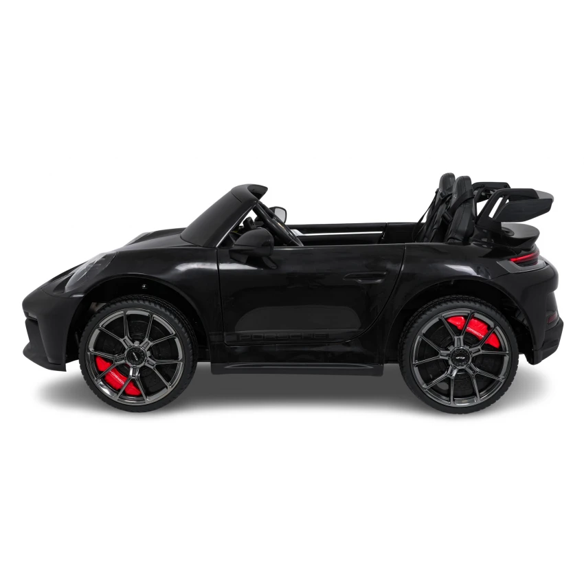 Elektrické autíčko Porsche 911GT3 24V s pohonom 4x4, čierne, Dvojmiestne sedadlo, 2,4 GHz diaľkové ovládanie, USB/AUX Vstup, 200W motory, Odpruženie, Lítiová batéria, LED svetlá vpredu aj vzadu, ORIGINÁL licencia – Obrázok 27
