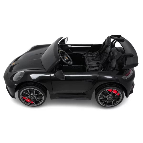 Elektrické autíčko Porsche 911GT3 24V s pohonom 4x4, čierne, Dvojmiestne sedadlo, 2,4 GHz diaľkové ovládanie, USB/AUX Vstup, 200W motory, Odpruženie, Lítiová batéria, LED svetlá vpredu aj vzadu, ORIGINÁL licencia – Obrázok 26