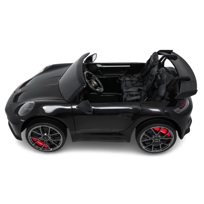 Elektrické autíčko Porsche 911GT3 24V s pohonom 4x4, čierne, Dvojmiestne sedadlo, 2,4 GHz diaľkové ovládanie, USB/AUX Vstup, 200W motory, Odpruženie, Lítiová batéria, LED svetlá vpredu aj vzadu, ORIGINÁL licencia – Obrázok 26