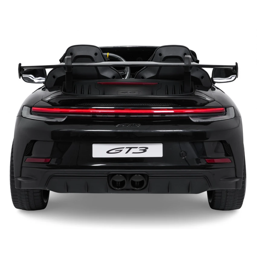 Elektrické autíčko Porsche 911GT3 24V s pohonom 4x4, čierne, Dvojmiestne sedadlo, 2,4 GHz diaľkové ovládanie, USB/AUX Vstup, 200W motory, Odpruženie, Lítiová batéria, LED svetlá vpredu aj vzadu, ORIGINÁL licencia – Obrázok 24