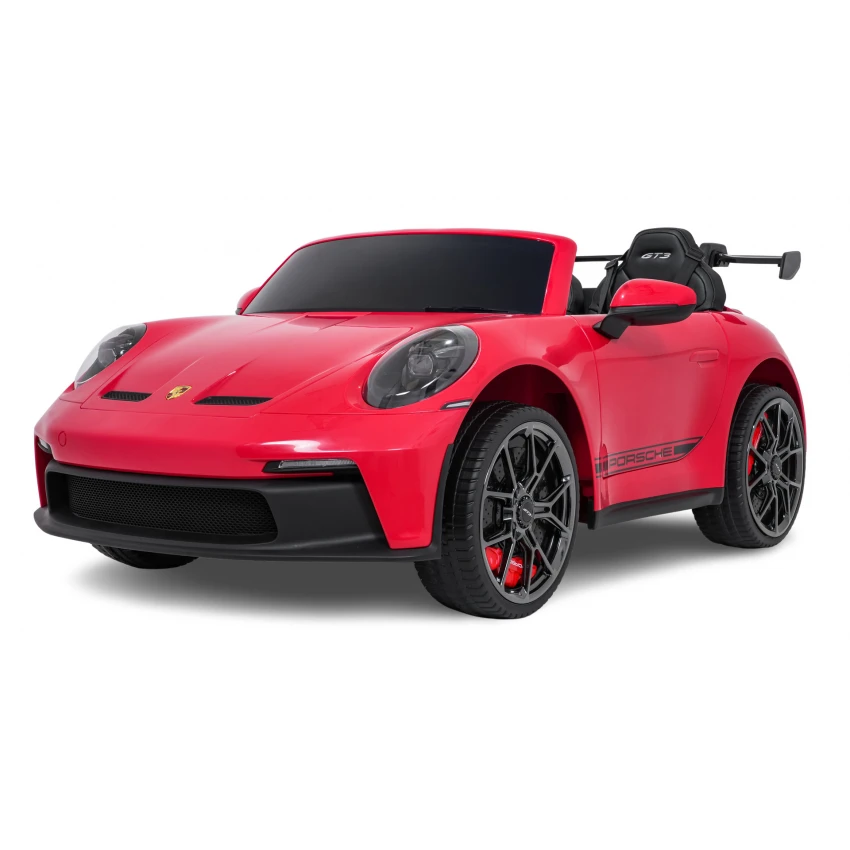 Elektrické autíčko Porsche 911GT3 24V s pohonom 4x4, červené, Dvojmiestne sedadlo, 2,4 GHz diaľkové ovládanie, USB/AUX Vstup, 200W motory, Odpruženie, Lítiová batéria, LED svetlá vpredu aj vzadu, ORIGINÁL licencia – Obrázok 13