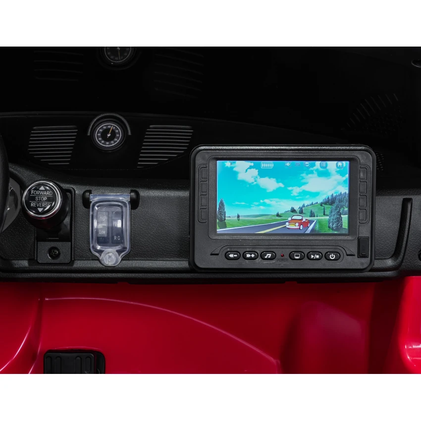 Elektrické autíčko Porsche 911GT3 24V s pohonom 4x4, červené, Dvojmiestne sedadlo, 2,4 GHz diaľkové ovládanie, USB/AUX Vstup, 200W motory, Odpruženie, Lítiová batéria, LED svetlá vpredu aj vzadu, ORIGINÁL licencia – Obrázok 8