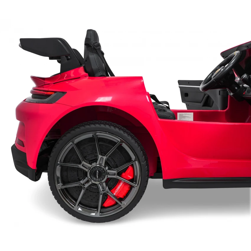 Elektrické autíčko Porsche 911GT3 24V s pohonom 4x4, červené, Dvojmiestne sedadlo, 2,4 GHz diaľkové ovládanie, USB/AUX Vstup, 200W motory, Odpruženie, Lítiová batéria, LED svetlá vpredu aj vzadu, ORIGINÁL licencia – Obrázok 4