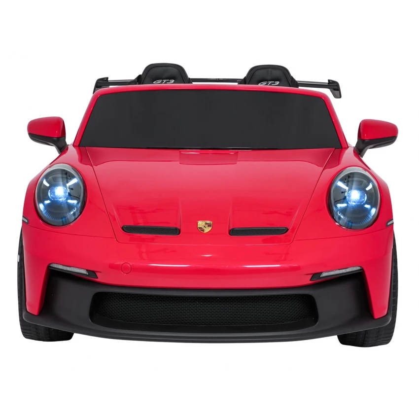 Elektrické autíčko Porsche 911GT3 24V s pohonom 4x4, červené, Dvojmiestne sedadlo, 2,4 GHz diaľkové ovládanie, USB/AUX Vstup, 200W motory, Odpruženie, Lítiová batéria, LED svetlá vpredu aj vzadu, ORIGINÁL licencia – Obrázok 22