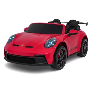 Elektrické autíčko Porsche 911GT3 24V s pohonom 4x4, červené, Dvojmiestne sedadlo, 2,4 GHz diaľkové ovládanie, USB/AUX Vstup, 200W motory, Odpruženie, Lítiová batéria, LED svetlá vpredu aj vzadu, ORIGINÁL licencia