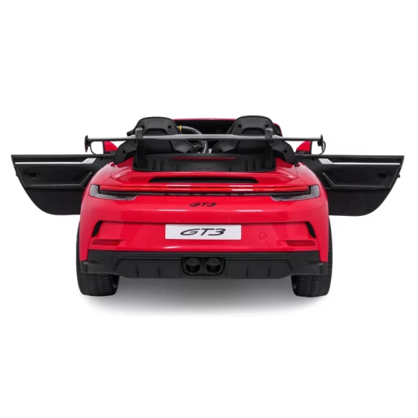 Elektrické autíčko Porsche 911GT3 24V s pohonom 4x4, červené, Dvojmiestne sedadlo, 2,4 GHz diaľkové ovládanie, USB/AUX Vstup, 200W motory, Odpruženie, Lítiová batéria, LED svetlá vpredu aj vzadu, ORIGINÁL licencia – Obrázok 17