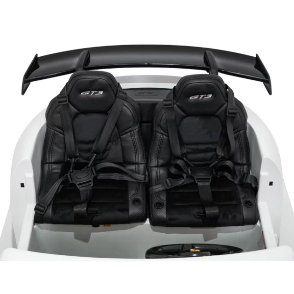 Elektrické autíčko Porsche 911GT3 24V s pohonom 4x4, Biele, Dvojmiestne sedadlo, 2,4 GHz diaľkové ovládanie, USB/AUX Vstup, 200W motory, Odpruženie, Lítiová batéria, LED svetlá vpredu aj vzadu, ORIGINÁL licencia (Kópia) (Kópia) – Obrázok 8