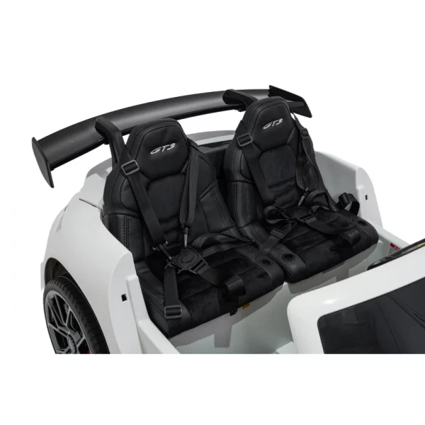 Elektrické autíčko Porsche 911GT3 24V s pohonom 4x4, Biele, Dvojmiestne sedadlo, 2,4 GHz diaľkové ovládanie, USB/AUX Vstup, 200W motory, Odpruženie, Lítiová batéria, LED svetlá vpredu aj vzadu, ORIGINÁL licencia (Kópia) (Kópia) – Obrázok 7