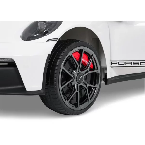 Elektrické autíčko Porsche 911GT3 24V s pohonom 4x4, Biele, Dvojmiestne sedadlo, 2,4 GHz diaľkové ovládanie, USB/AUX Vstup, 200W motory, Odpruženie, Lítiová batéria, LED svetlá vpredu aj vzadu, ORIGINÁL licencia – Obrázok 25