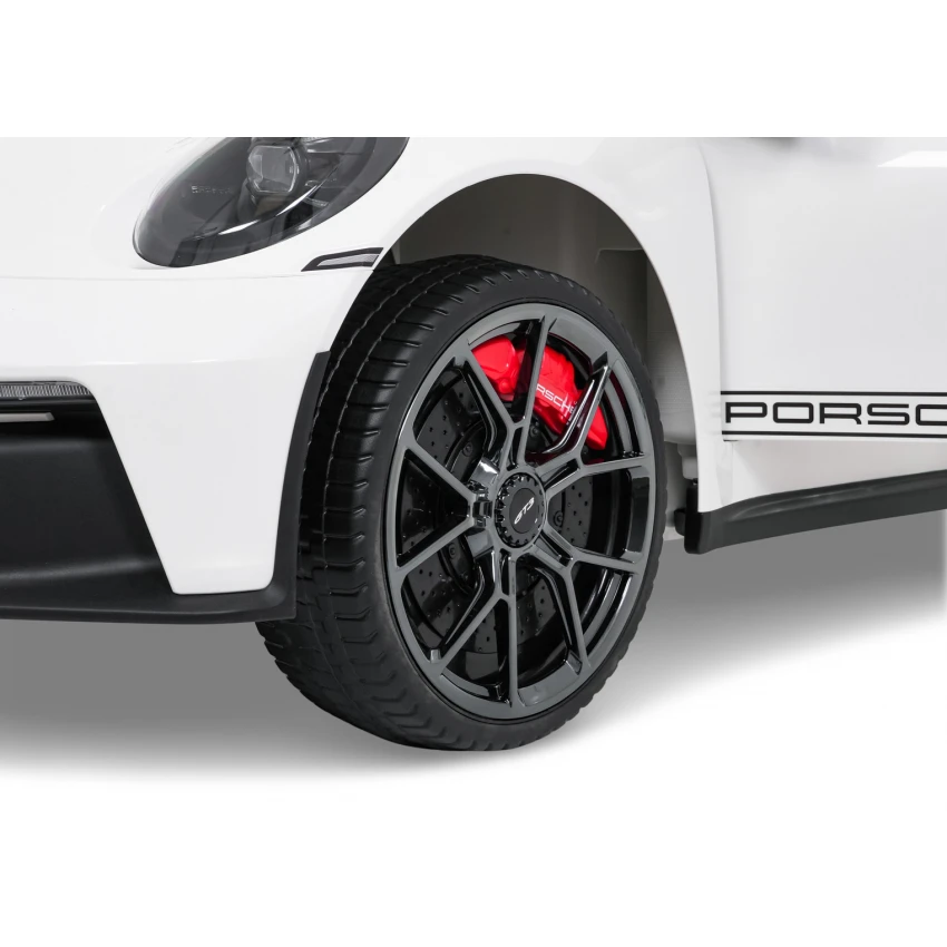 Elektrické autíčko Porsche 911GT3 24V s pohonom 4x4, Biele, Dvojmiestne sedadlo, 2,4 GHz diaľkové ovládanie, USB/AUX Vstup, 200W motory, Odpruženie, Lítiová batéria, LED svetlá vpredu aj vzadu, ORIGINÁL licencia (Kópia) (Kópia) – Obrázok 6