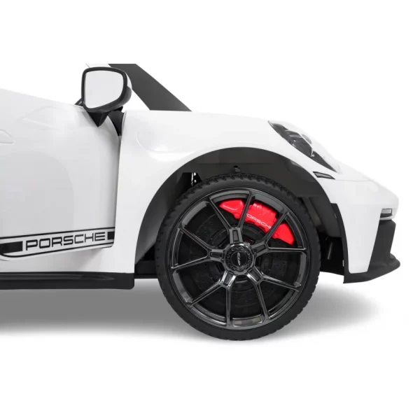 Elektrické autíčko Porsche 911GT3 24V s pohonom 4x4, Biele, Dvojmiestne sedadlo, 2,4 GHz diaľkové ovládanie, USB/AUX Vstup, 200W motory, Odpruženie, Lítiová batéria, LED svetlá vpredu aj vzadu, ORIGINÁL licencia – Obrázok 24