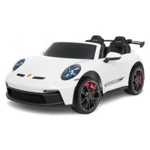 Elektrické autíčko Porsche 911GT3 24V s pohonom 4x4, Biele, Dvojmiestne sedadlo, 2,4 GHz diaľkové ovládanie, USB/AUX Vstup, 200W motory, Odpruženie, Lítiová batéria, LED svetlá vpredu aj vzadu, ORIGINÁL licencia (Kópia) (Kópia)