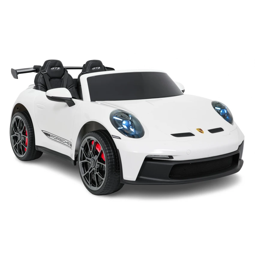 Elektrické autíčko Porsche 911GT3 24V s pohonom 4x4, Biele, Dvojmiestne sedadlo, 2,4 GHz diaľkové ovládanie, USB/AUX Vstup, 200W motory, Odpruženie, Lítiová batéria, LED svetlá vpredu aj vzadu, ORIGINÁL licencia (Kópia) (Kópia) – Obrázok 17