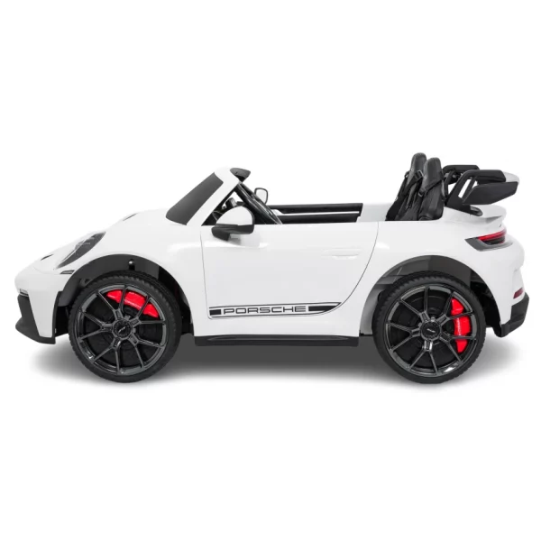 Elektrické autíčko Porsche 911GT3 24V s pohonom 4x4, Biele, Dvojmiestne sedadlo, 2,4 GHz diaľkové ovládanie, USB/AUX Vstup, 200W motory, Odpruženie, Lítiová batéria, LED svetlá vpredu aj vzadu, ORIGINÁL licencia (Kópia) (Kópia) – Obrázok 16